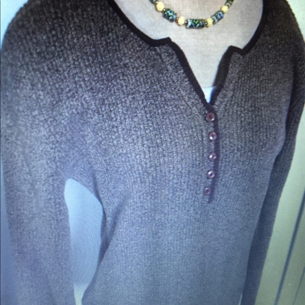 Chocolate brown sweater. - Picture 2 of 4